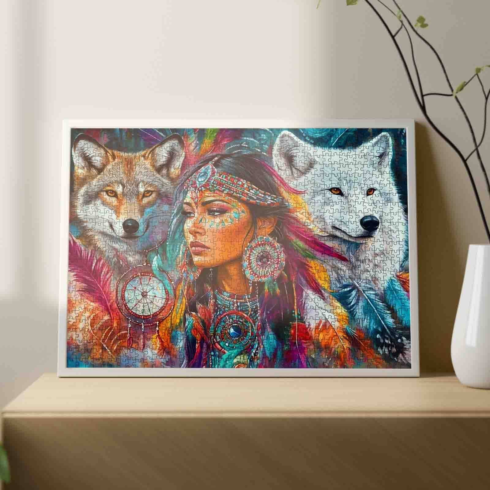 tucocoo-native-spirit-and-wolves-puzzle-1000-teile-portrait image 3