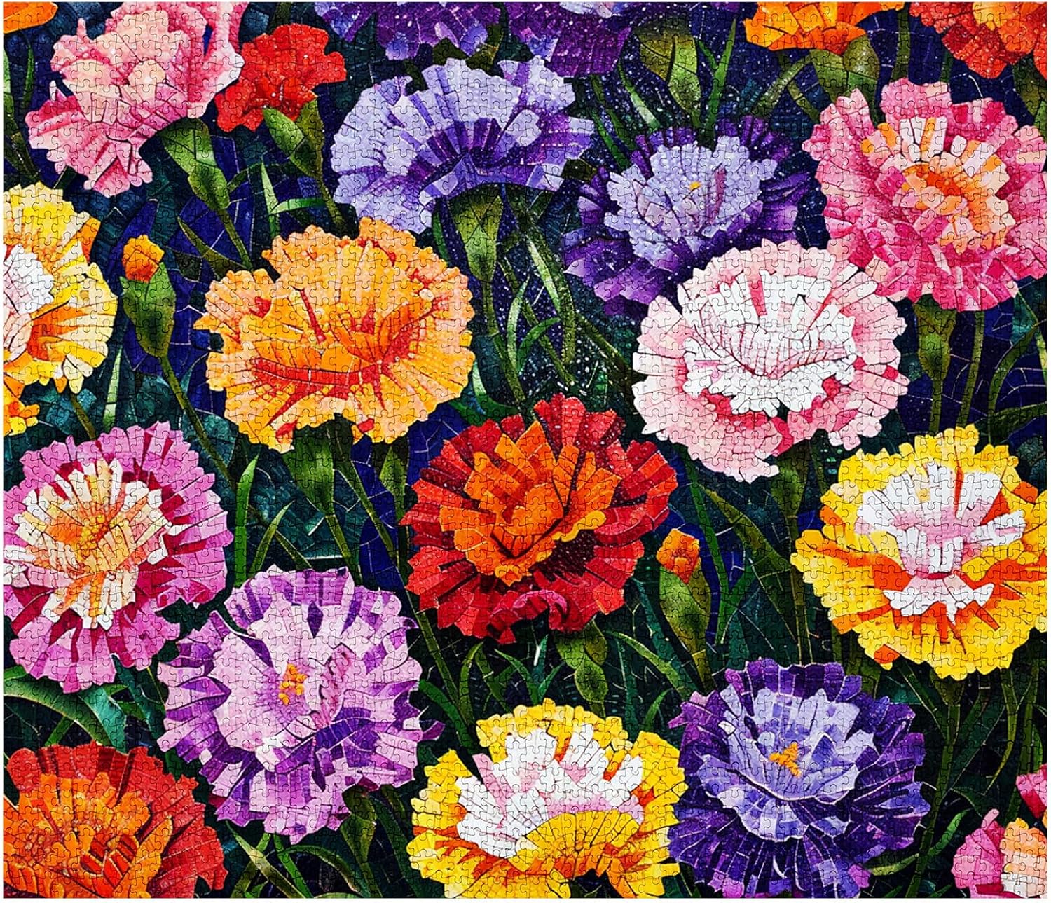 tucocoo-mosaic-flowers-puzzle-1000-teile-bunt-glasmalerei image 2