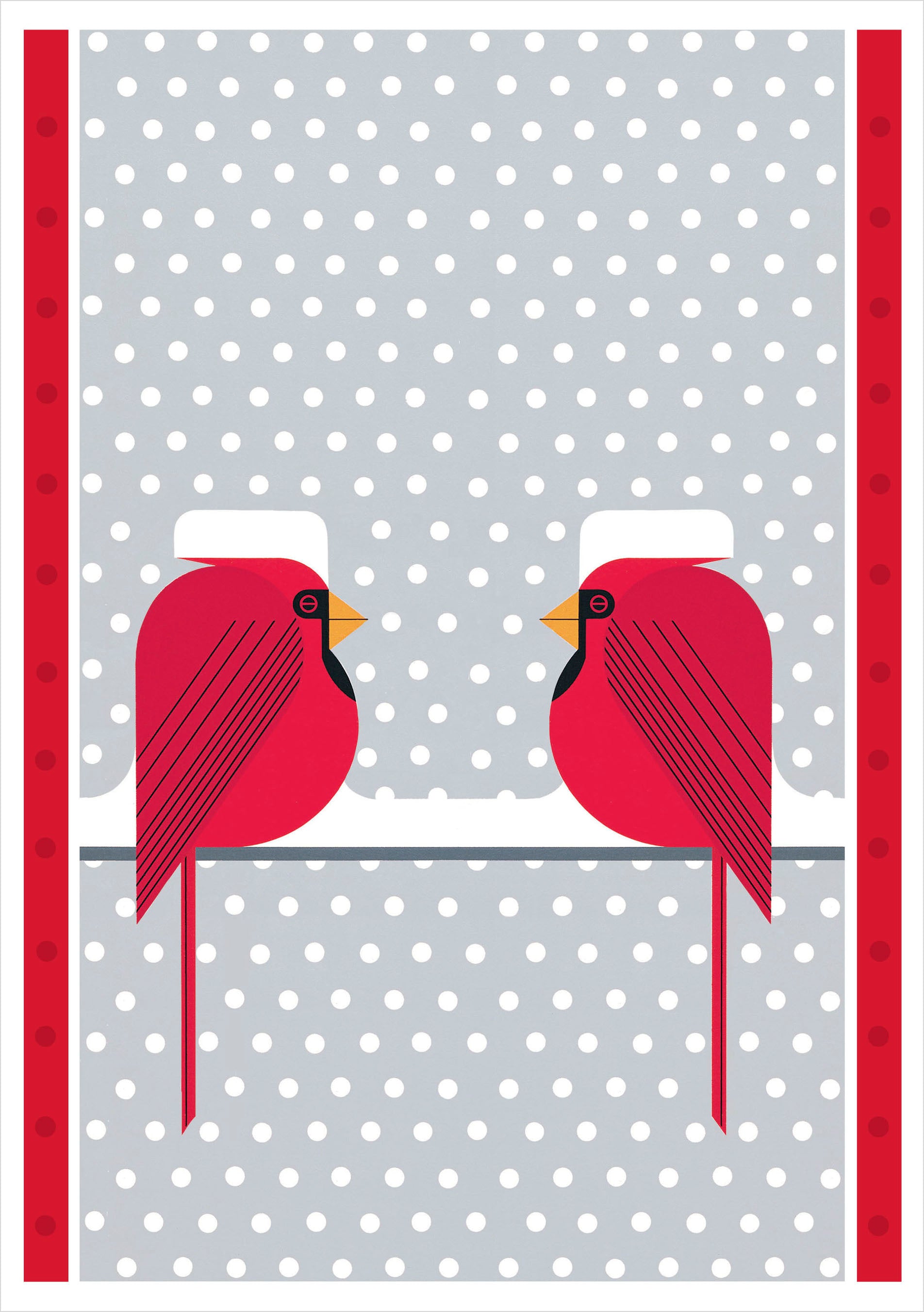 pomegranate-charley-harper-cool-cardinals-weihnachtskarten-20er-set image 2