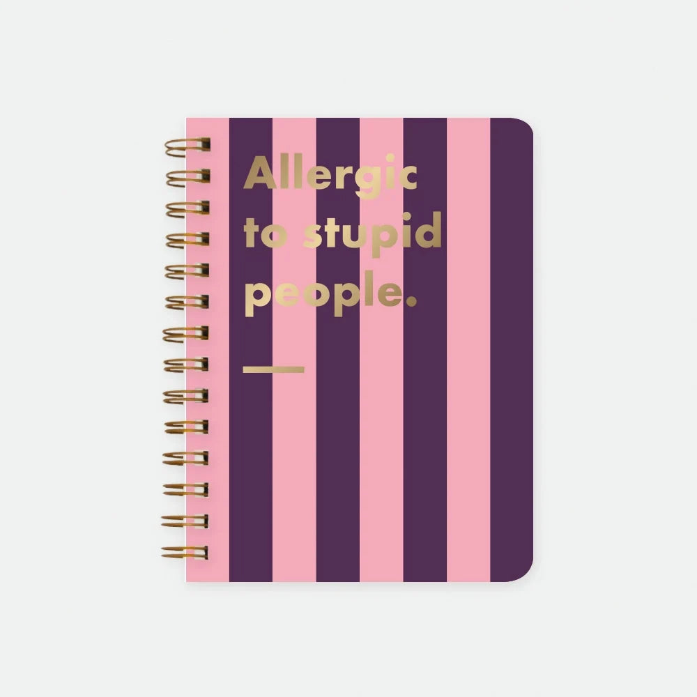 all-the-ways-to-say-allergic-to-stupid-people-notizbuch-a5-lila image 1