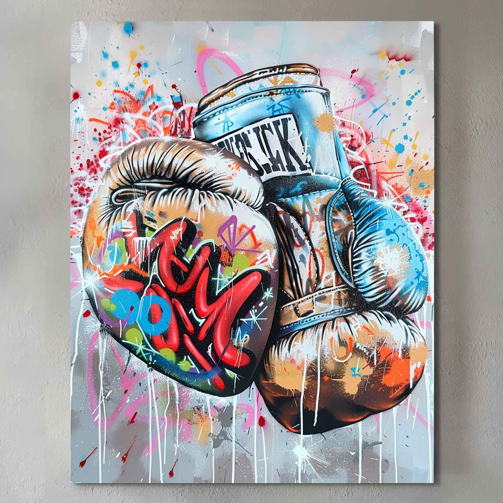 tucocoo-canvas-wall-art-graffiti-boxing-gloves-leinwandbild-30x40cm-gerahmt image 2