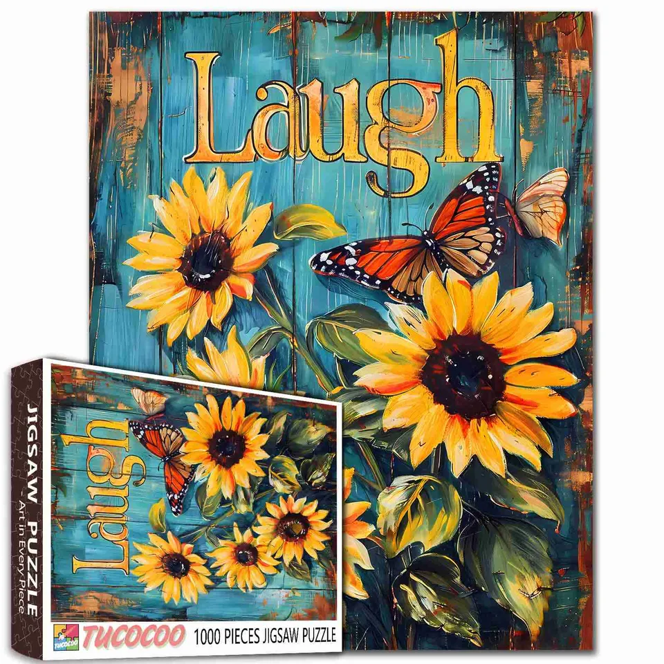 tucocoo-sunflowers-and-monarch-butterfly-puzzle-1000-teile image 1