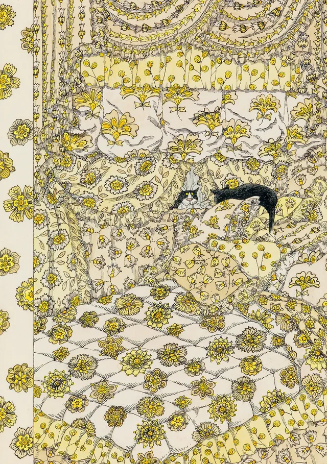 pomegranate-edward-gorey-cat-fancy-katzen-klappkarte image 1