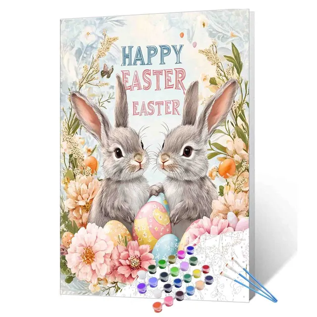 tucocoo-easter-bunnies-and-blossoms-malen-nach-zahlen-40x50-ohne-rahmen image 1