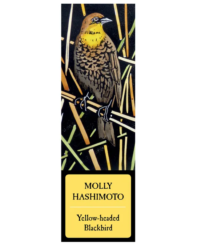 pomegranate-bookmarks-hashimoto-yellow-headed-blackbird-vogel image 1