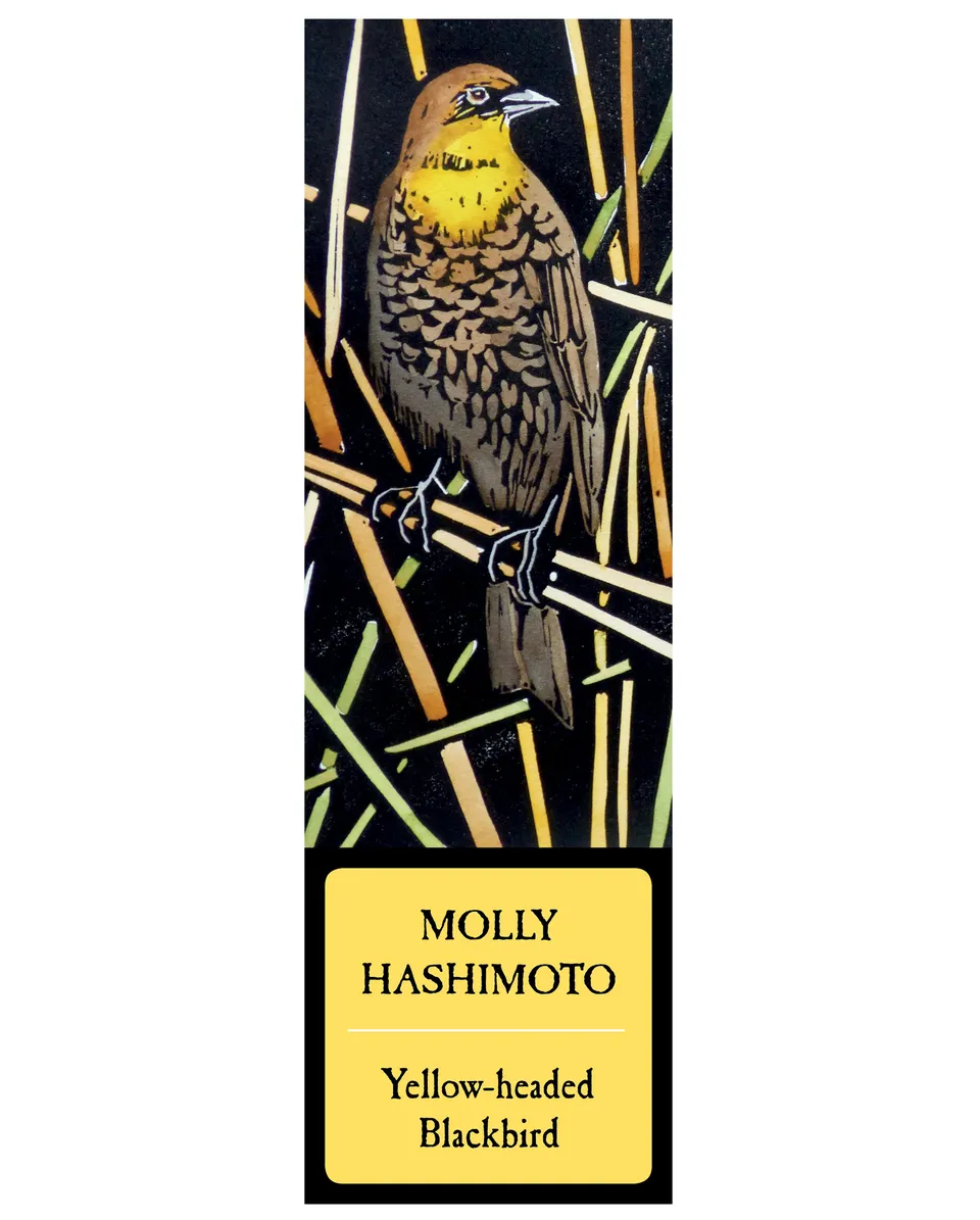 pomegranate-bookmarks-hashimoto-yellow-headed-blackbird-vogel image 1
