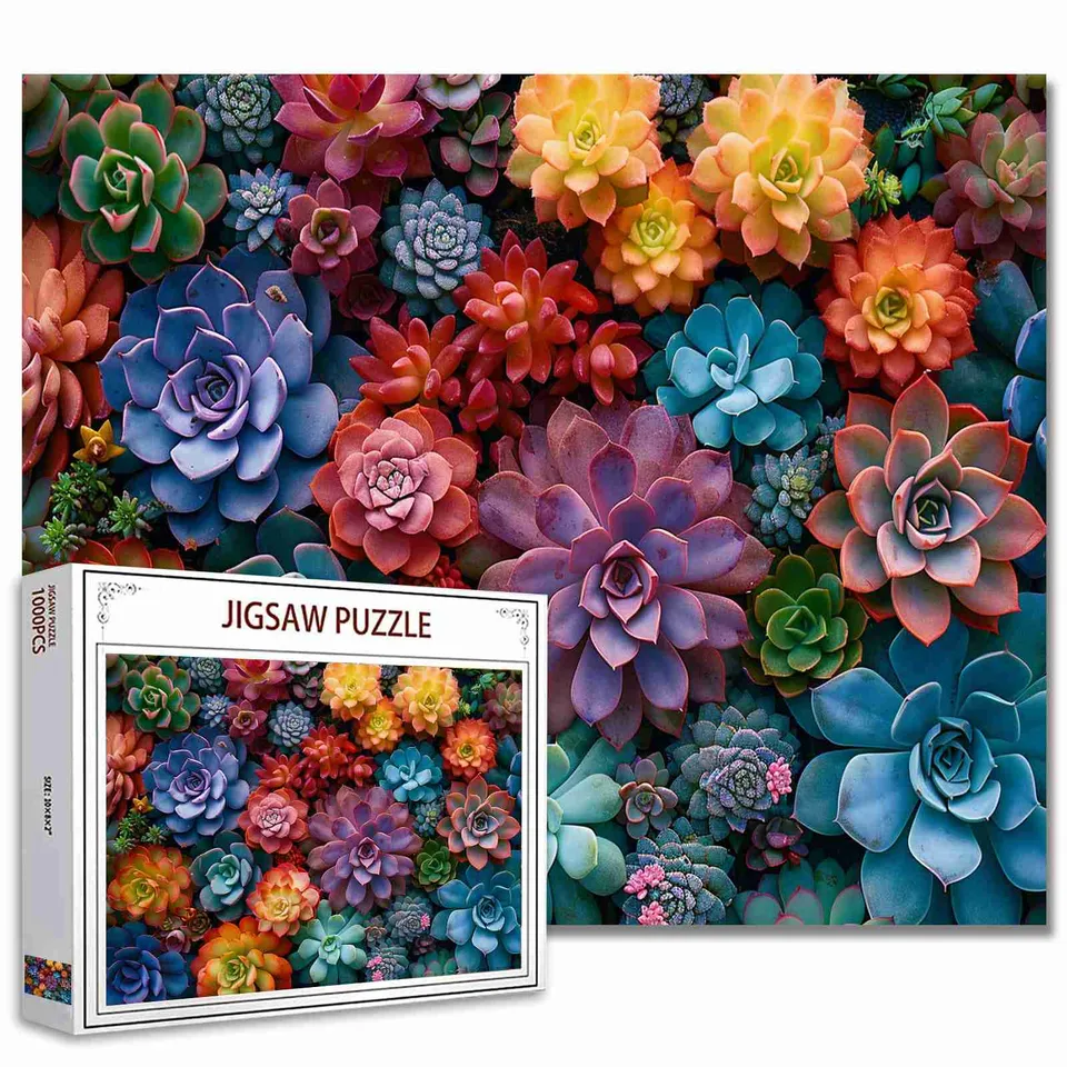 tucocoo-vibrant-succulents-puzzle-1000-teile-sukkulenten image 1