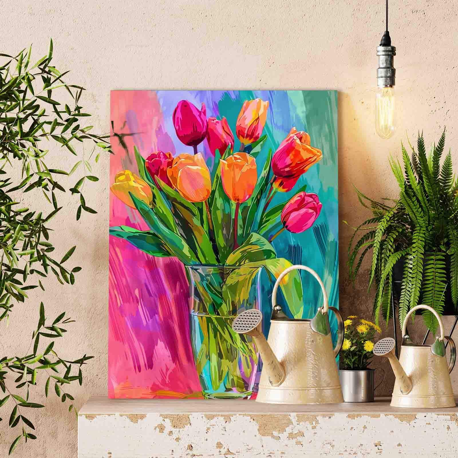 tucocoo-paint-by-numbers-tulip-harmony-in-glass-malen-nach-zahlen-40x50 image 2
