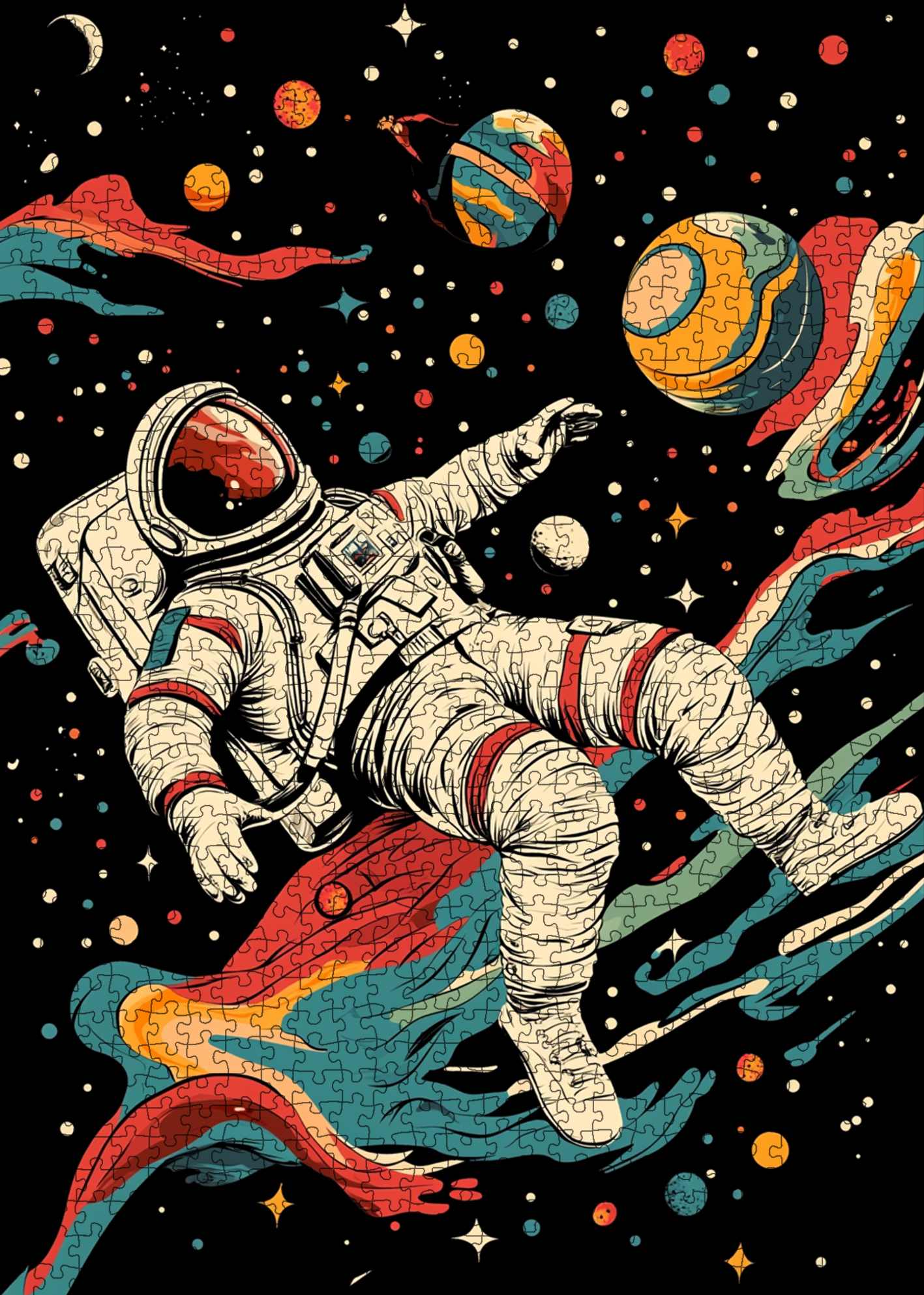tucocoo-jigsaw-puzzles-astronaut-floating-in-space-puzzle-1000-teile image 2