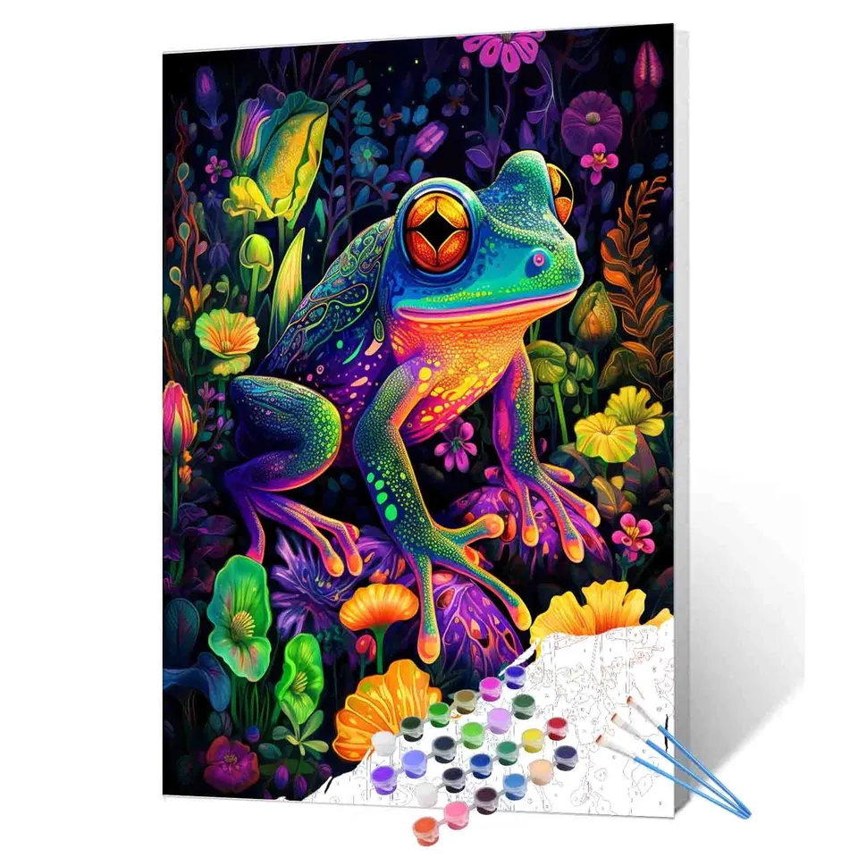tucocoo-paint-by-numbers-fancy-frog-malset-40x50-ohne-rahmen image 1