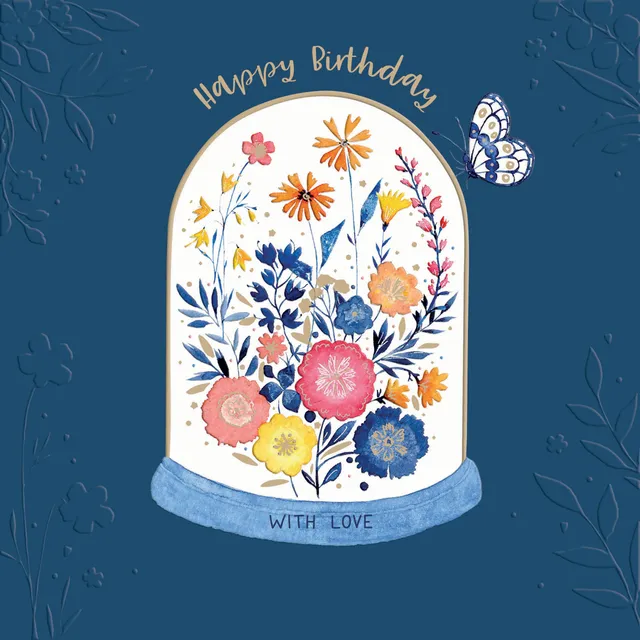 otter-house-blue-willow-floral-terrarium-gru-karte-blumen image 1