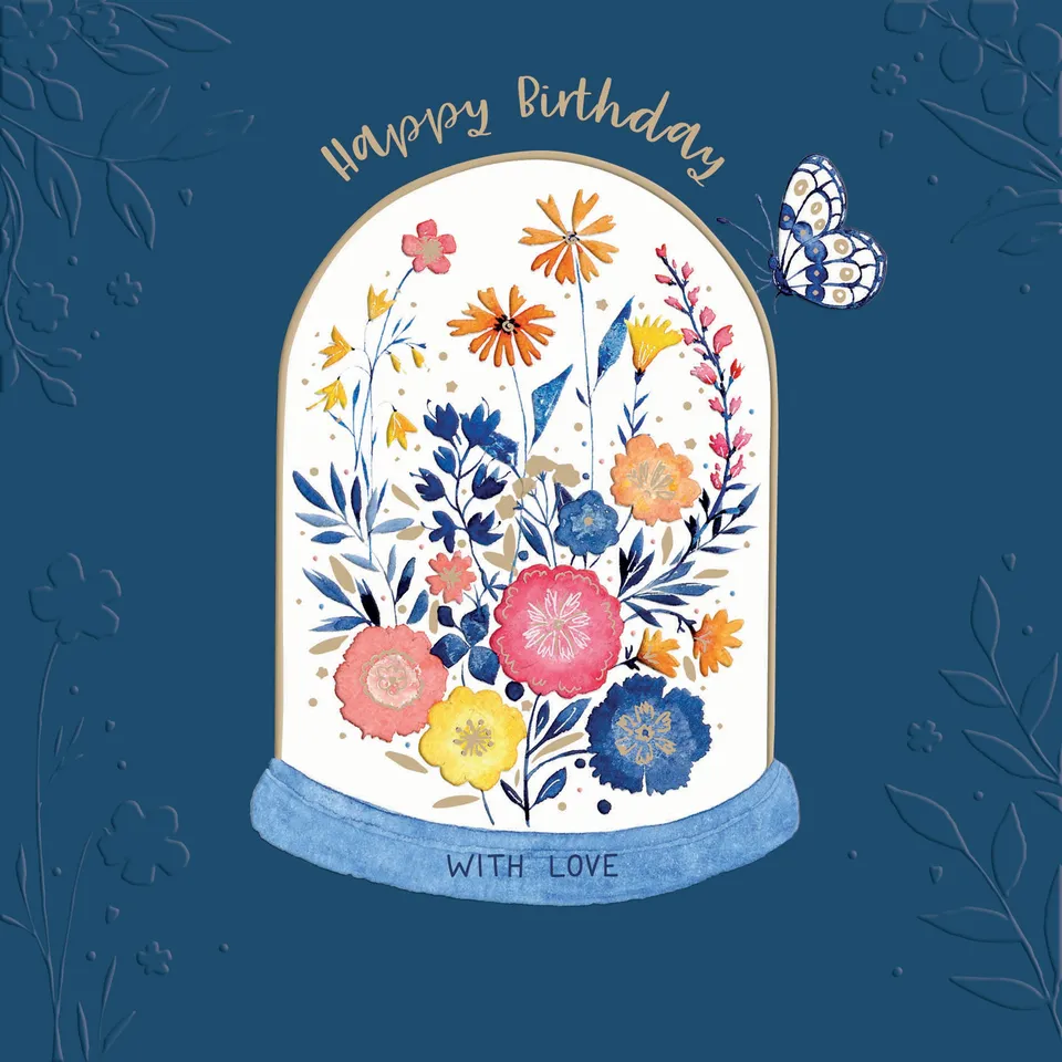 otter-house-blue-willow-floral-terrarium-gru-karte-blumen image 1