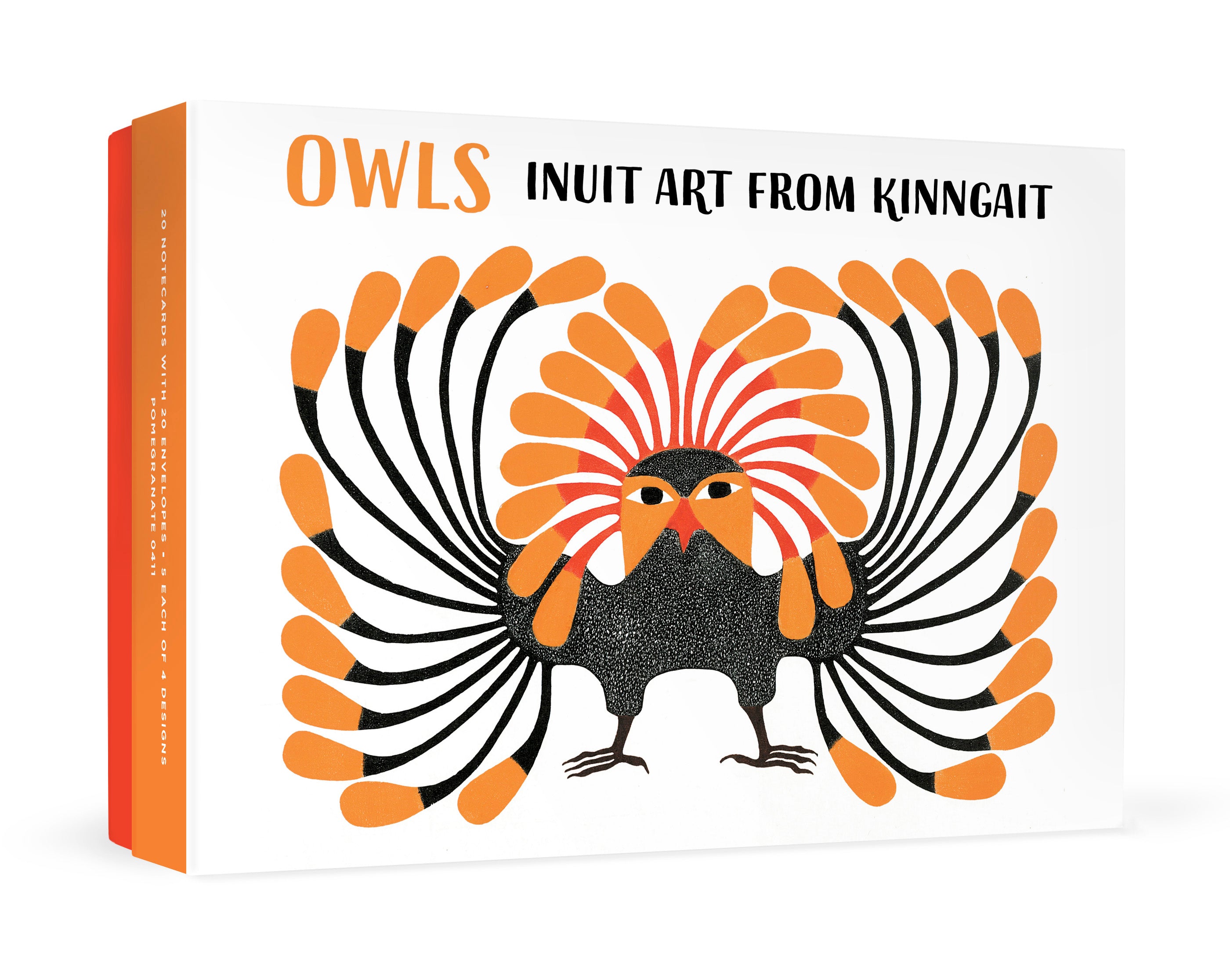 pomegranate-owls-inuit-art-kinngait-karten-set-eulen image 1