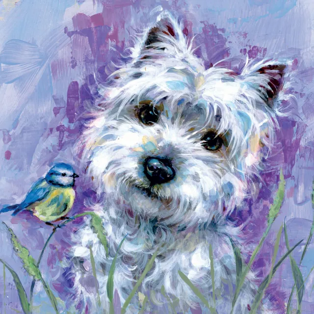 otter-house-best-friends-westie-gru-karte-hund image 1