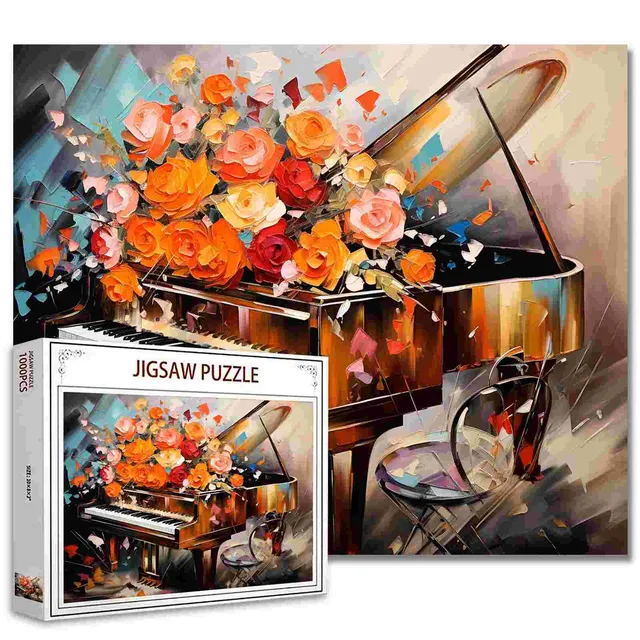 tucocoo-grand-piano-and-roses-puzzle-1000-teile-blumen image 1