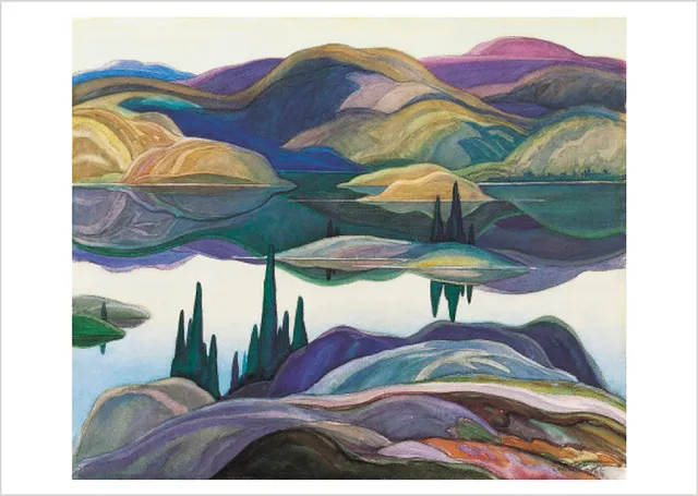 pomegranate-carmichael-mirror-lake-postkarte-see image 1