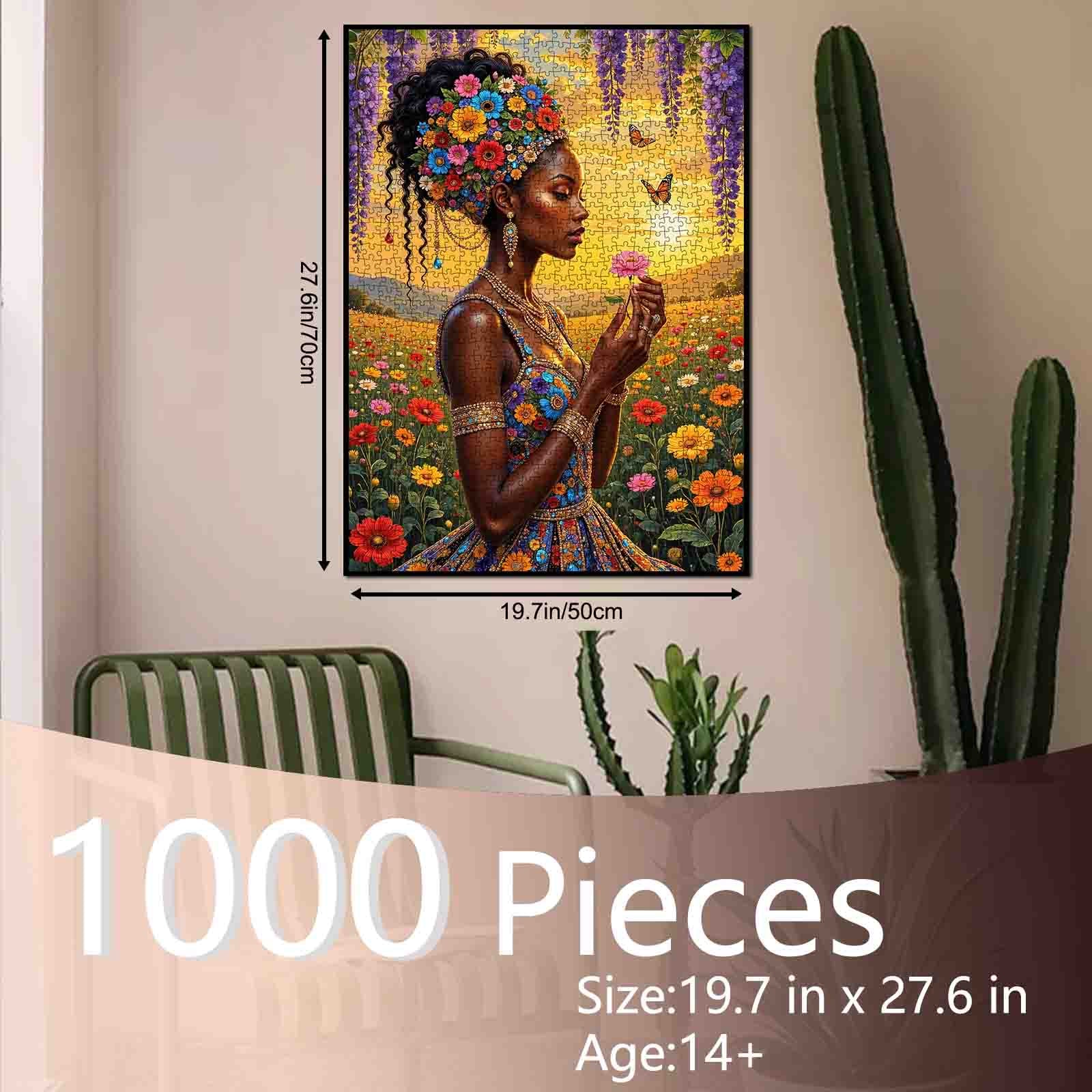 tucocoo-golden-floral-serenity-puzzle-1000-teile-frau image 5
