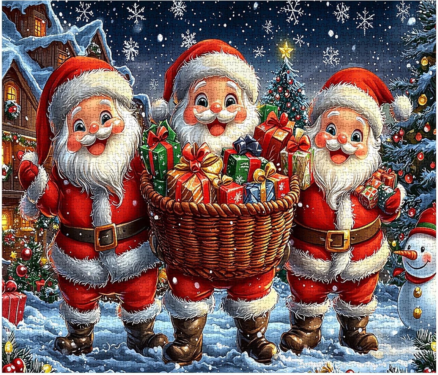 tucocoo-three-santa-clauses-puzzle-1000-teile-weihnachtsmann image 2