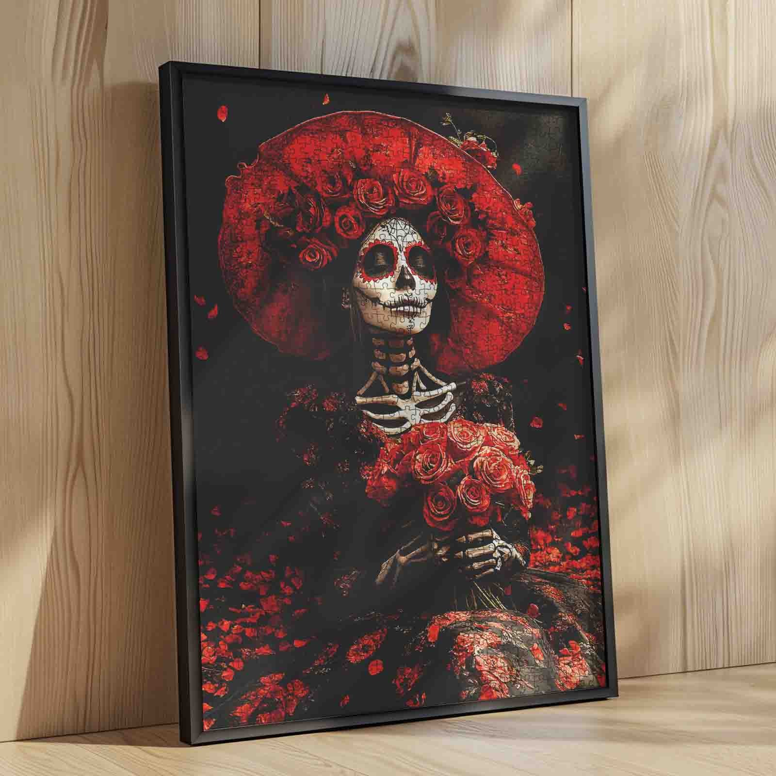 tucocoo-crimson-rose-skeleton-lady-puzzle-1000-teile-gothic image 4