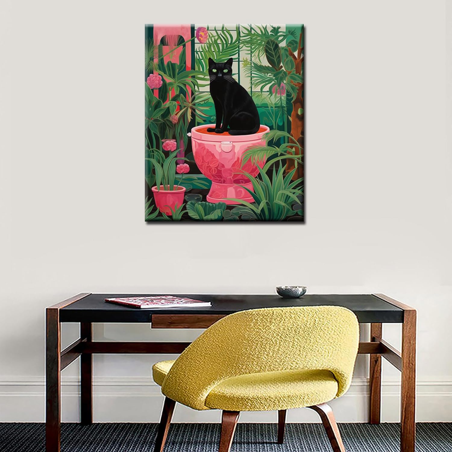 tucocoo-paint-by-numbers-black-cat-flower-pot-malbild-40x50 image 3