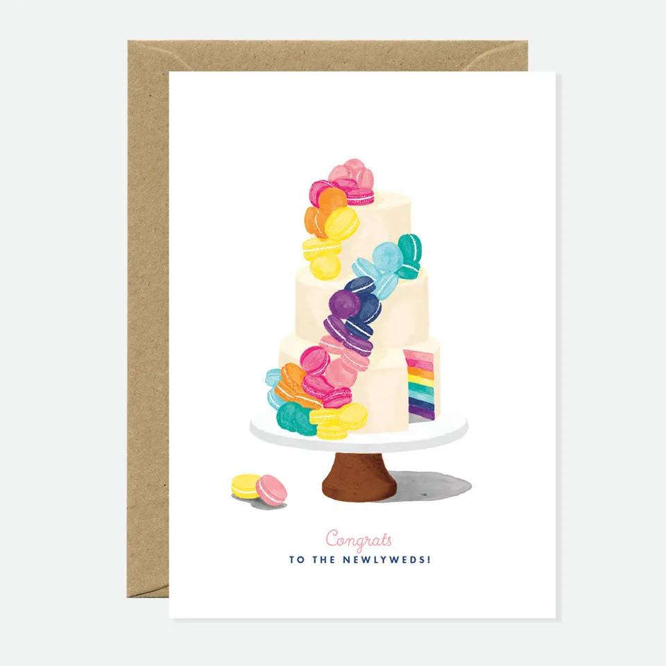 all-the-ways-to-say-newlyweds-pride-hochzeitskarte-a6-regenbogen image 1