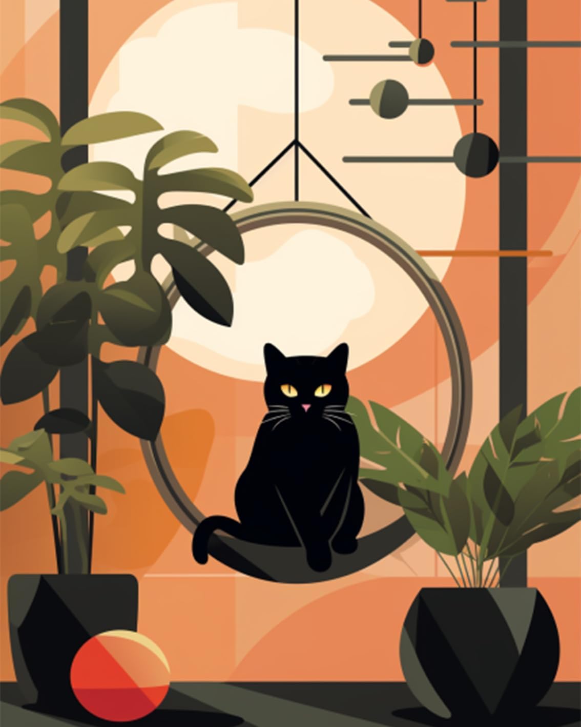 tucocoo-paint-by-numbers-katze-malen-nach-zahlen-40x50-cm-ohne-rahmen image 2