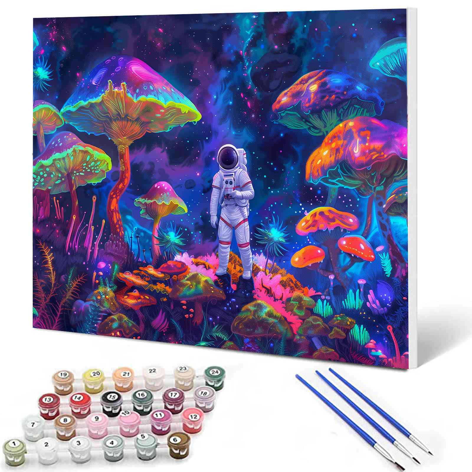 tucocoo-paint-by-numbers-astronaut-mushroom-planet-malset-40x50 image 1