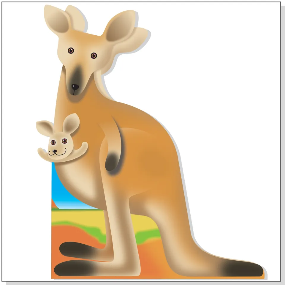 otter-house-the-roos-k-nguru-grusskarte-3d-wildlife image 1