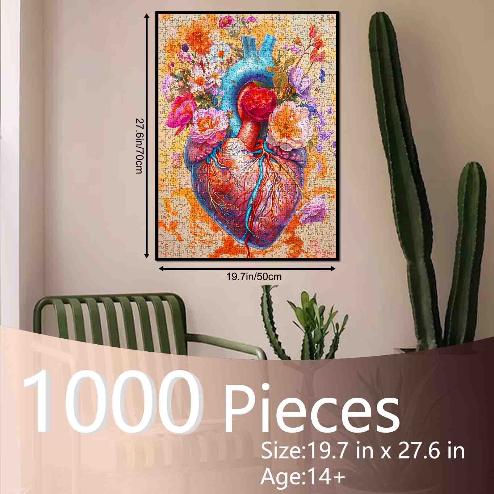 tucocoo-floral-heart-anatomy-puzzle-1000-teile-herz image 5
