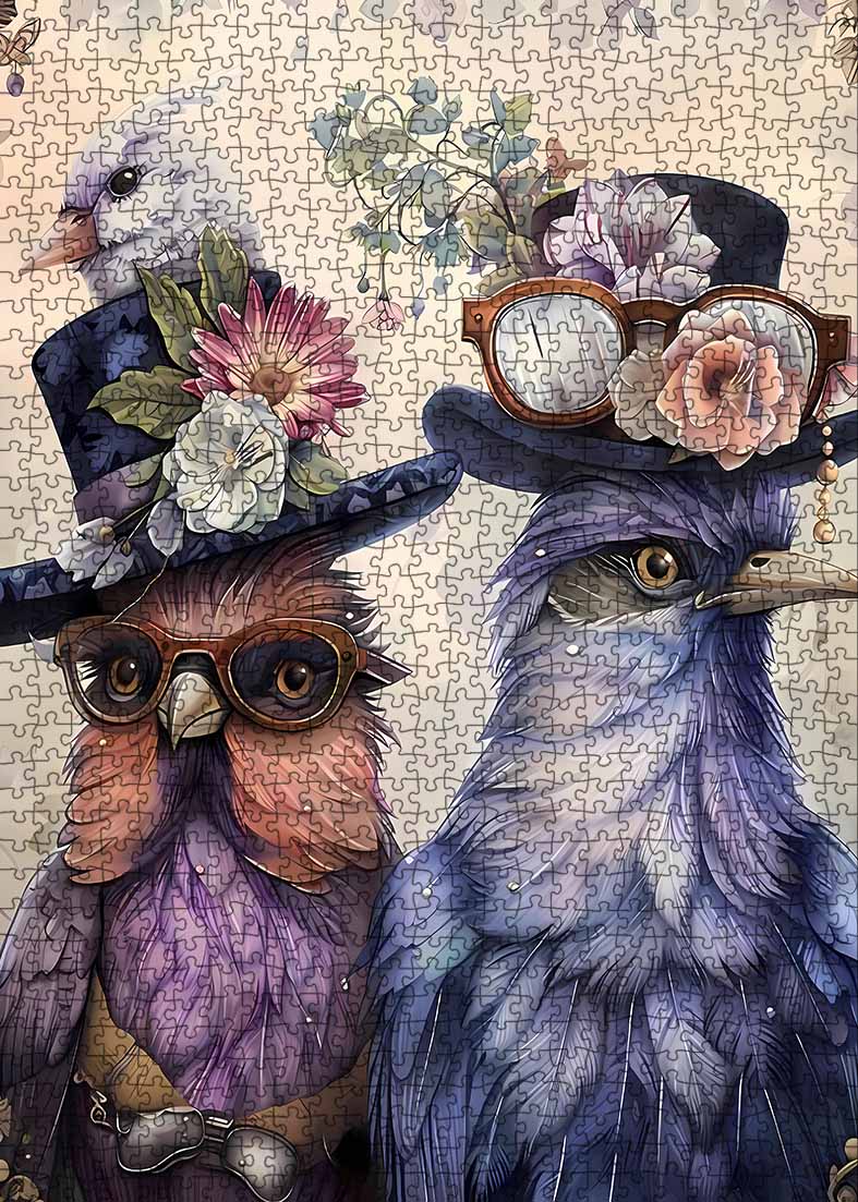 tucocoo-jigsaw-birds-in-hats-puzzle-1000-teile-v-gel image 2