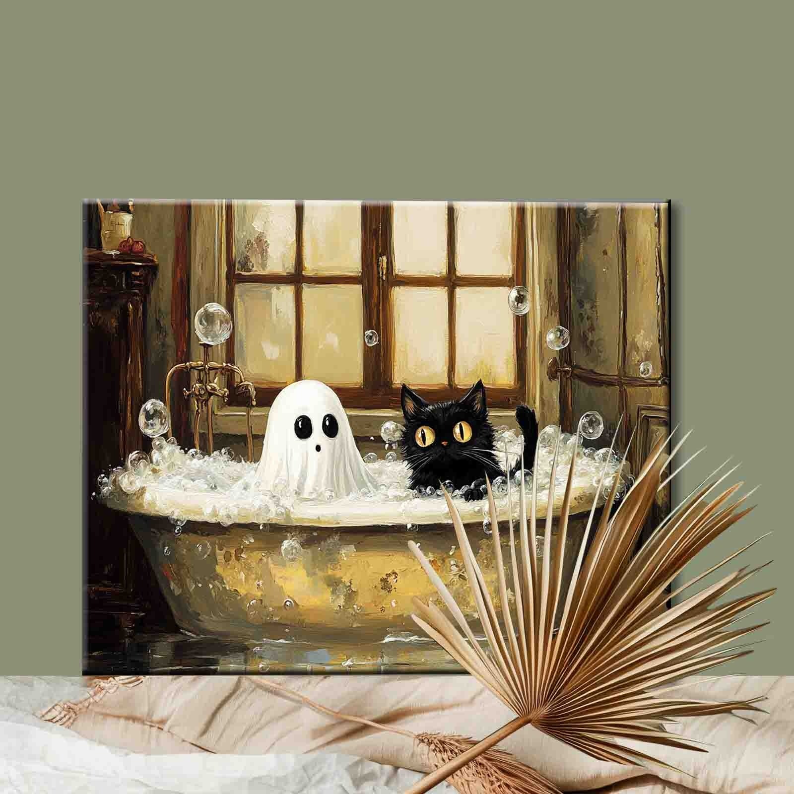 tucocoo-paint-by-numbers-ghost-and-cat-bathtub-malen-nach-zahlen-geist image 2