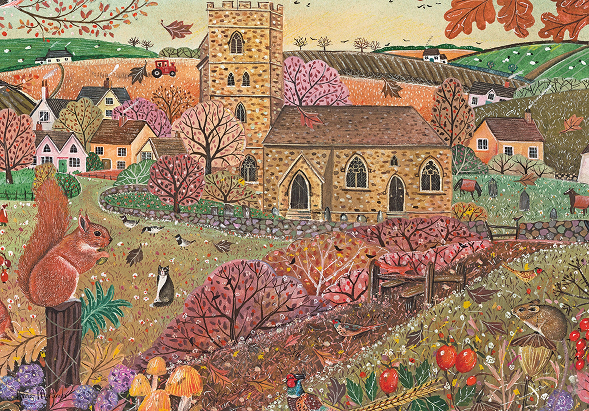 otter-house-autumn-village-puzzle-500-teile-herbst image 1