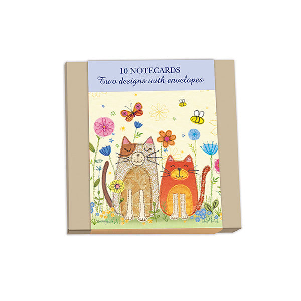 otter-house-stitched-cats-notecards-10-karten-briefkarten image 1