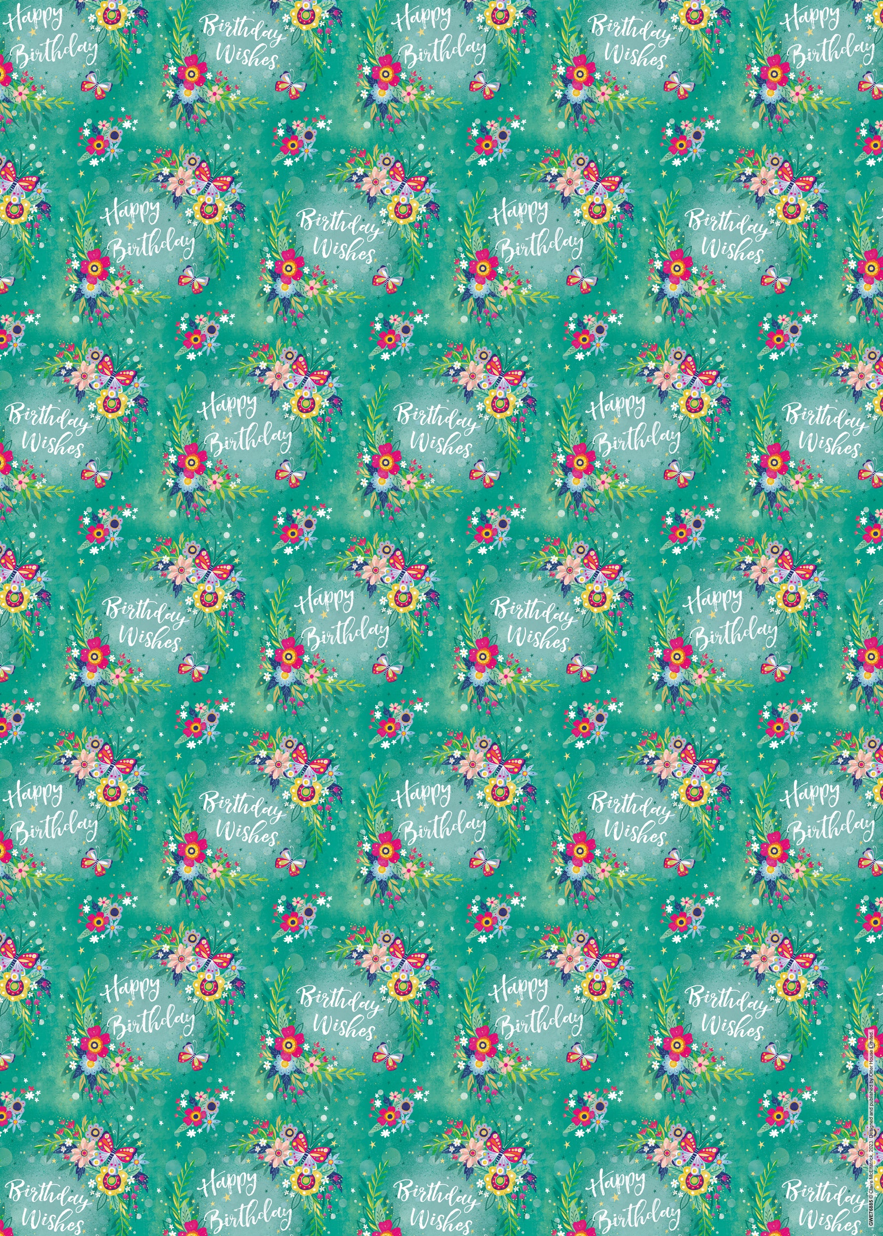 otter-house-flower-festival-geschenkpapier-2-bogen-tags image 2