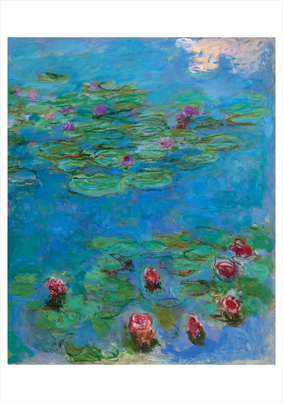 pomegranate-monet-water-lilies-klappkarte-seerosen image 1