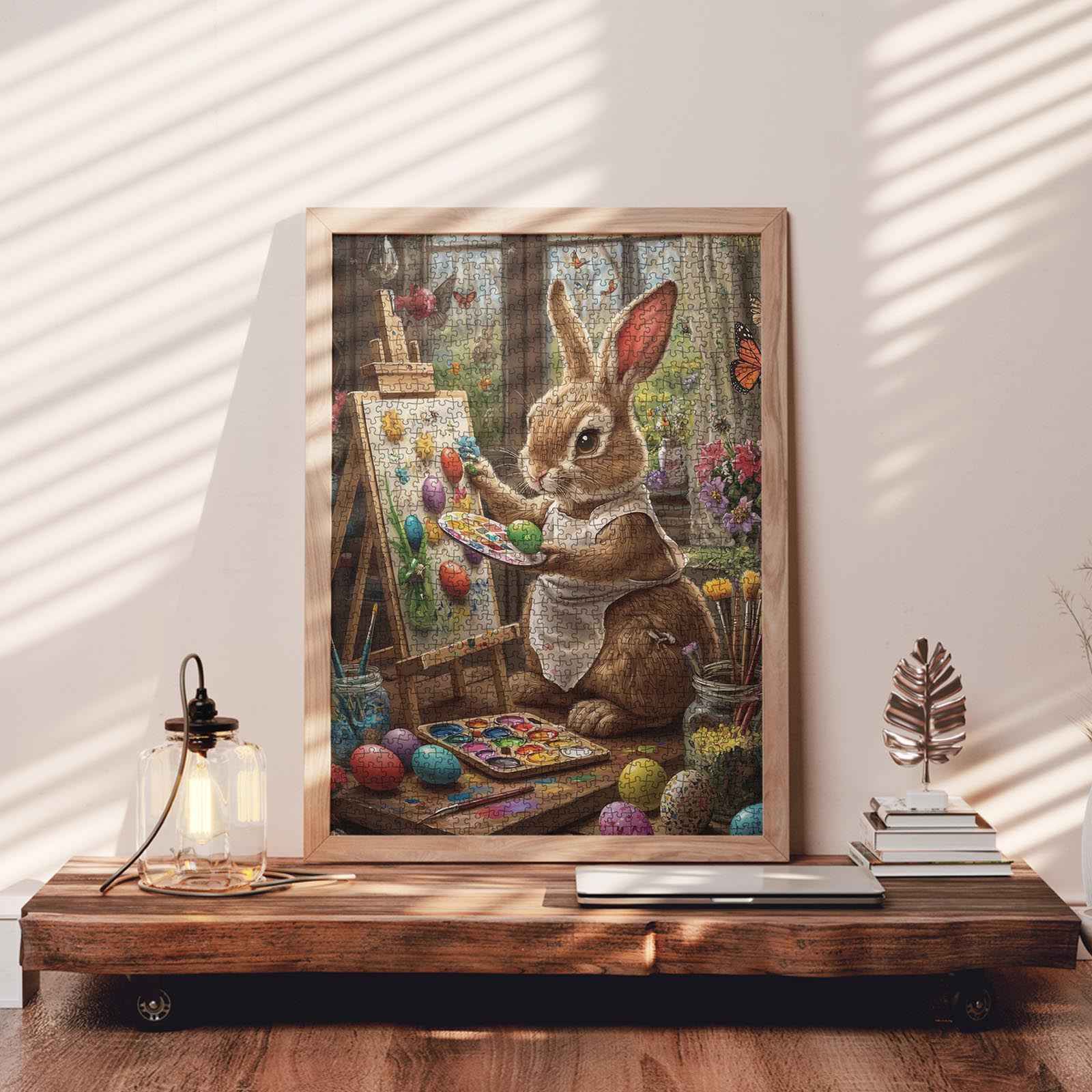tucocoo-easter-bunny-painting-eggs-puzzle-1000-teile-osterhase image 3