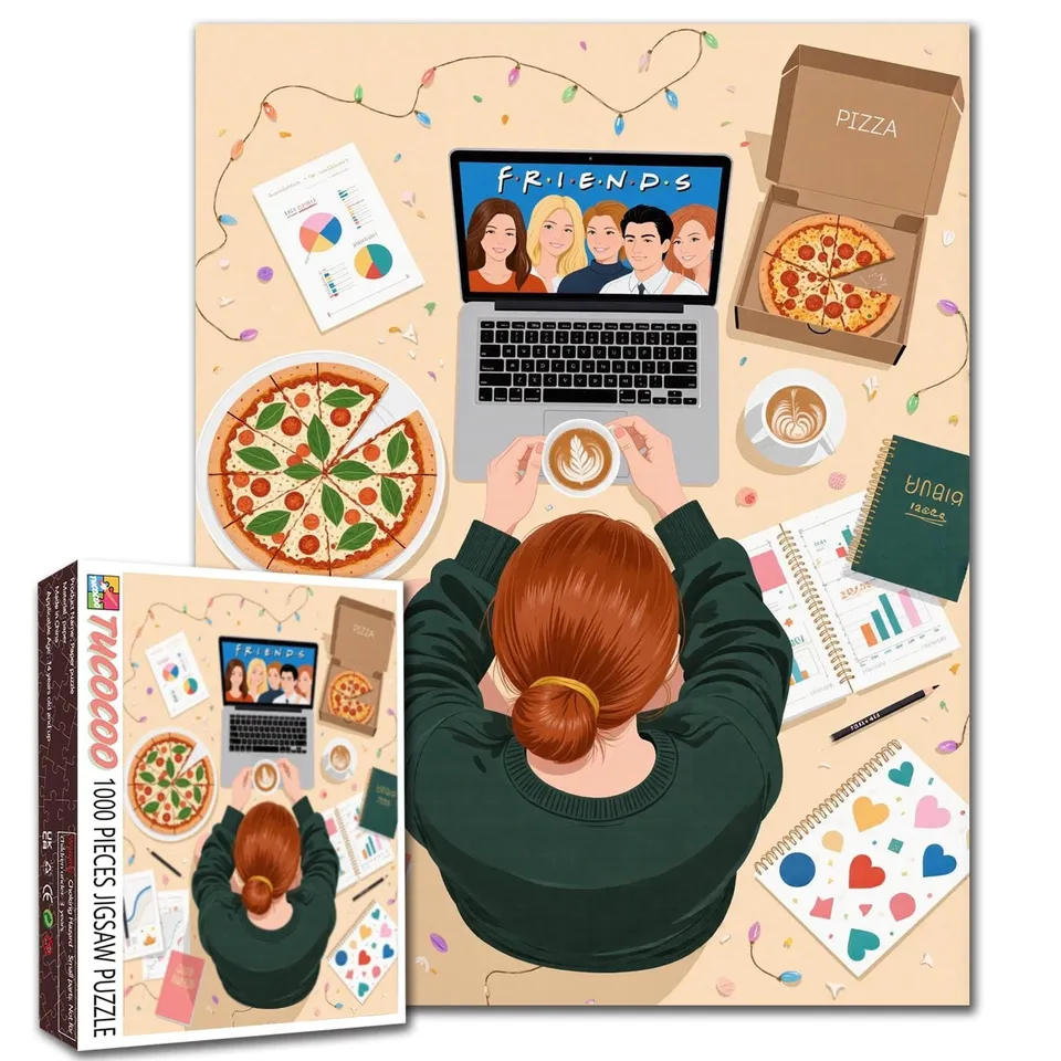 tucocoo-pizza-and-friends-night-puzzle-1000-teile-pizza image 1