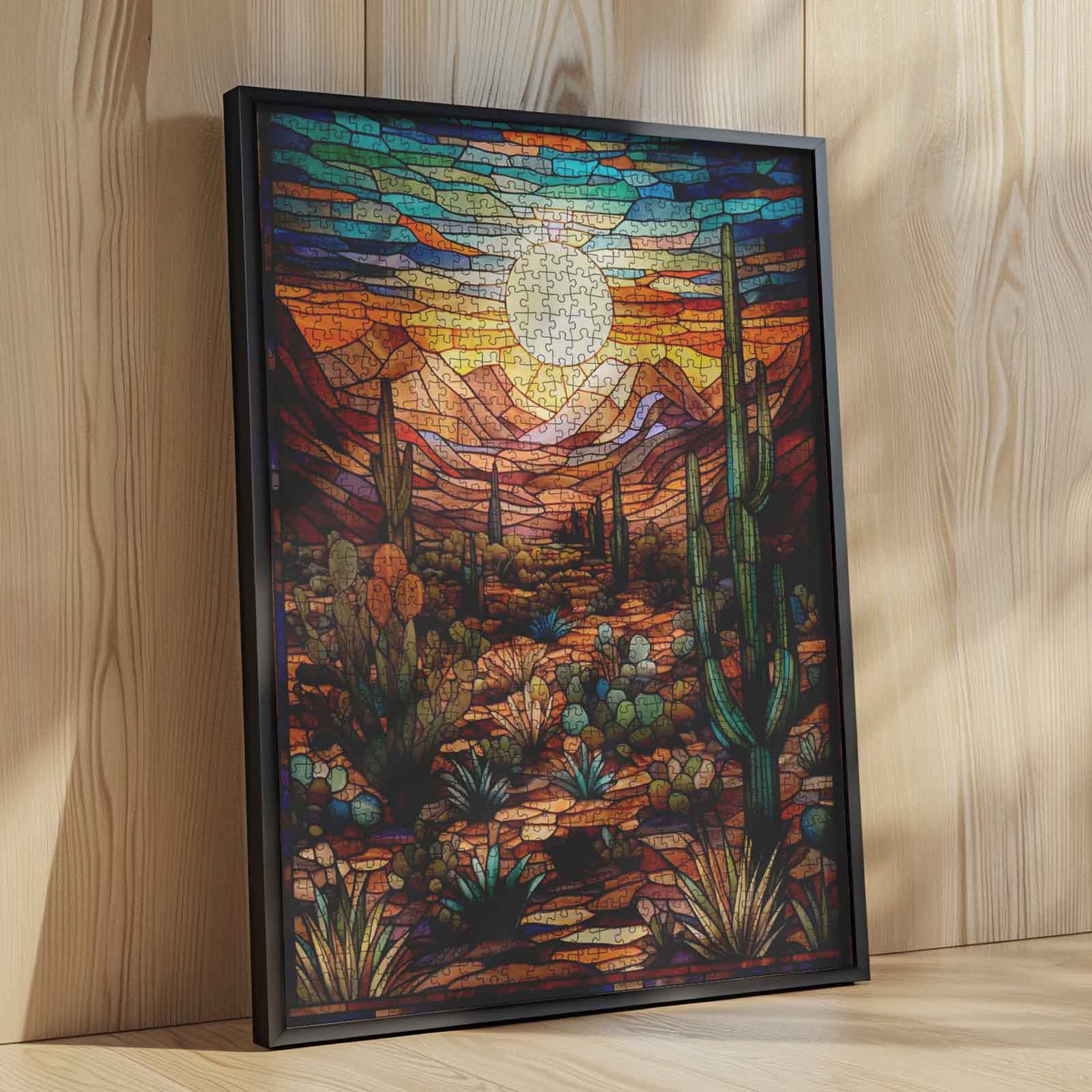 tucocoo-stained-glass-desert-sunset-puzzle-1000-teile-w-ste image 4