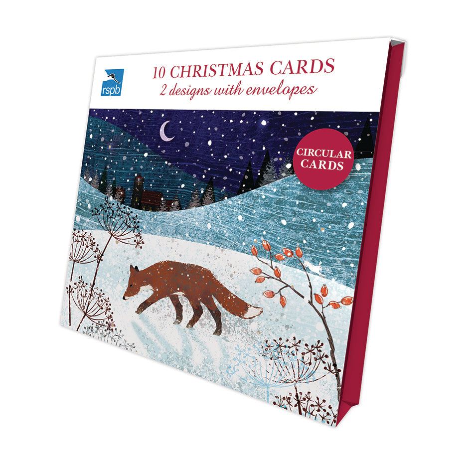 otter-house-wintry-night-rspb-weihnachtskarten-10er-pack-fuchs image 1