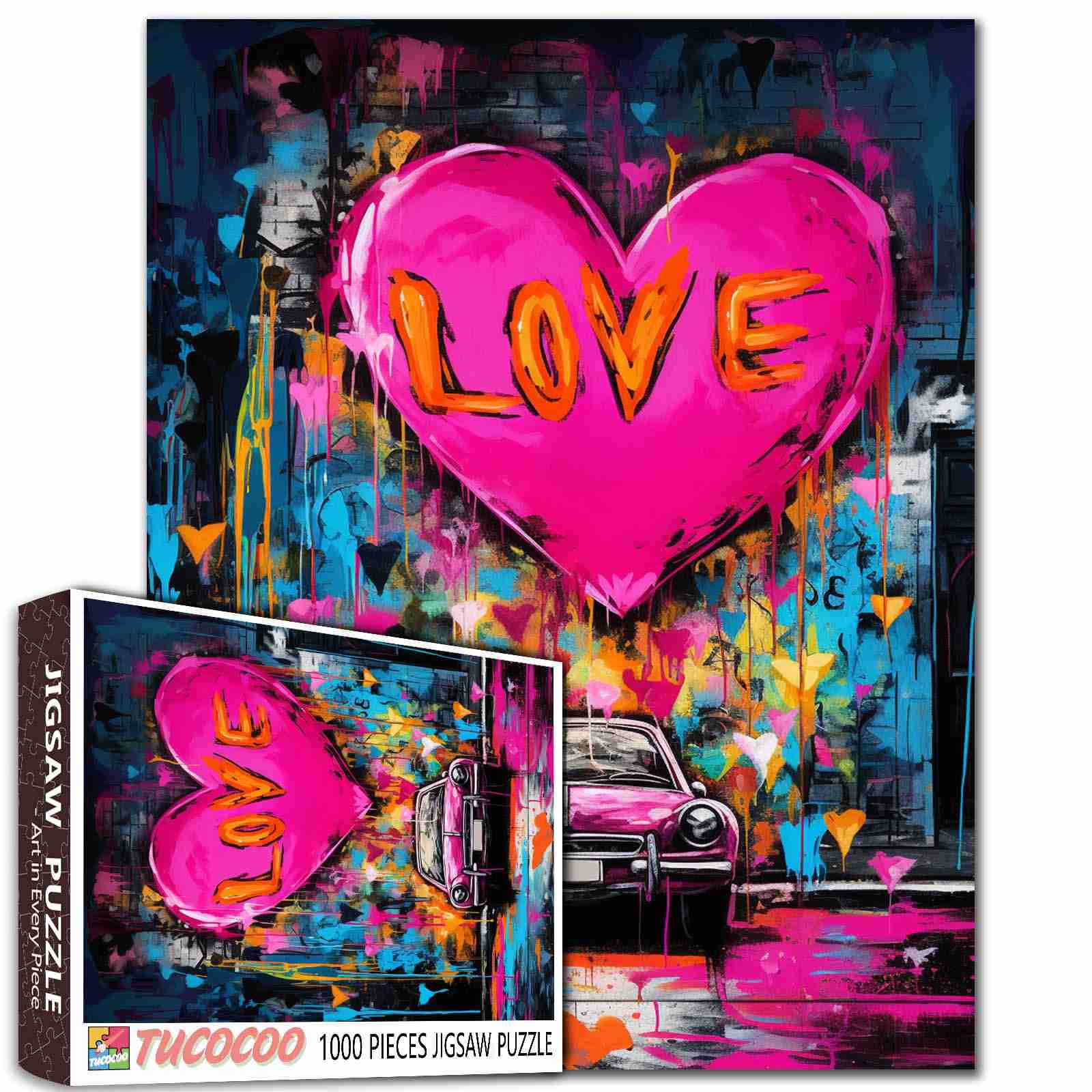 tucocoo-love-heart-graffiti-puzzle-1000-teile-street-art image 1