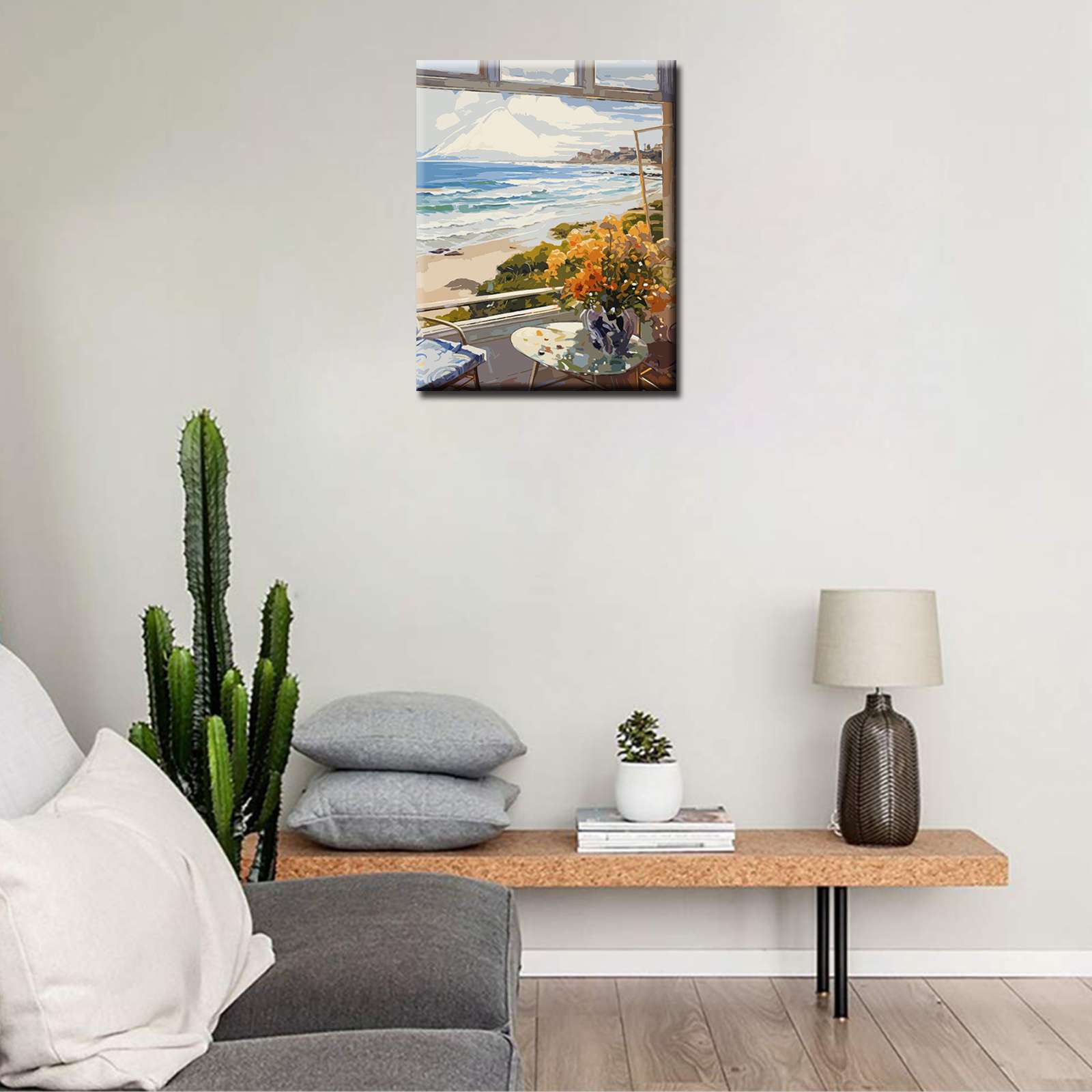 tucocoo-paint-by-numbers-coastal-window-view-flowers-40x50 image 3