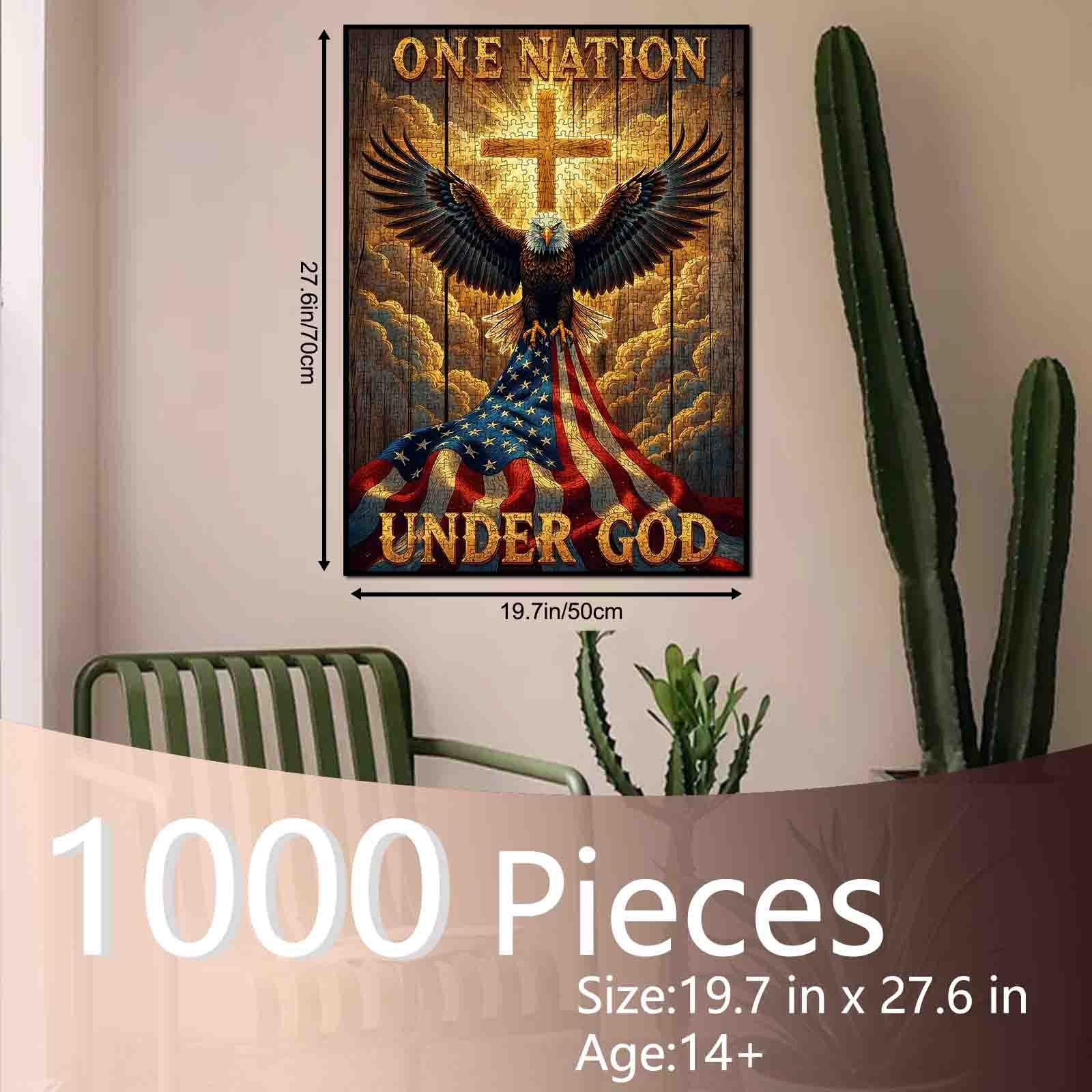 tucocoo-jigsaw-puzzles-one-nation-under-god-eagle-puzzle-1000-teile image 5