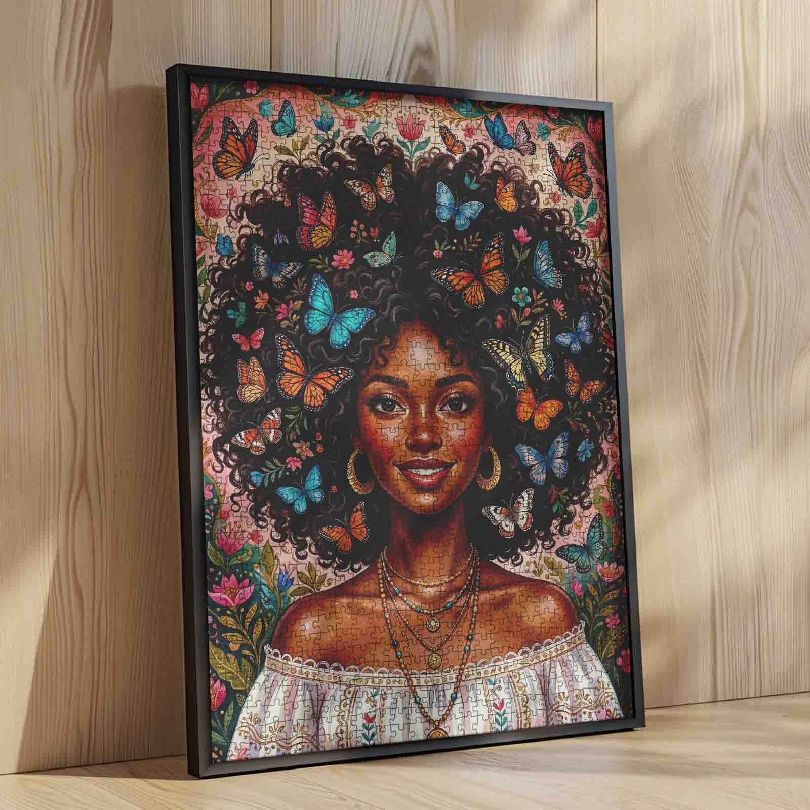 tucocoo-jigsaw-butterfly-crown-beauty-puzzle-1000-teile-frau image 4