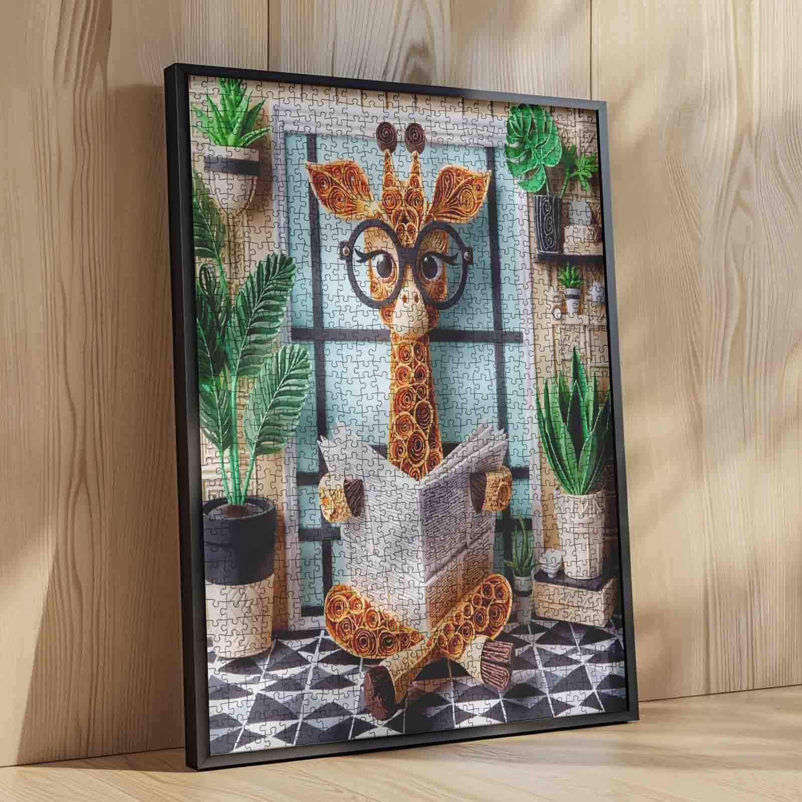 tucocoo-quilled-giraffe-puzzle-1000-teile-lesegiraffe image 4