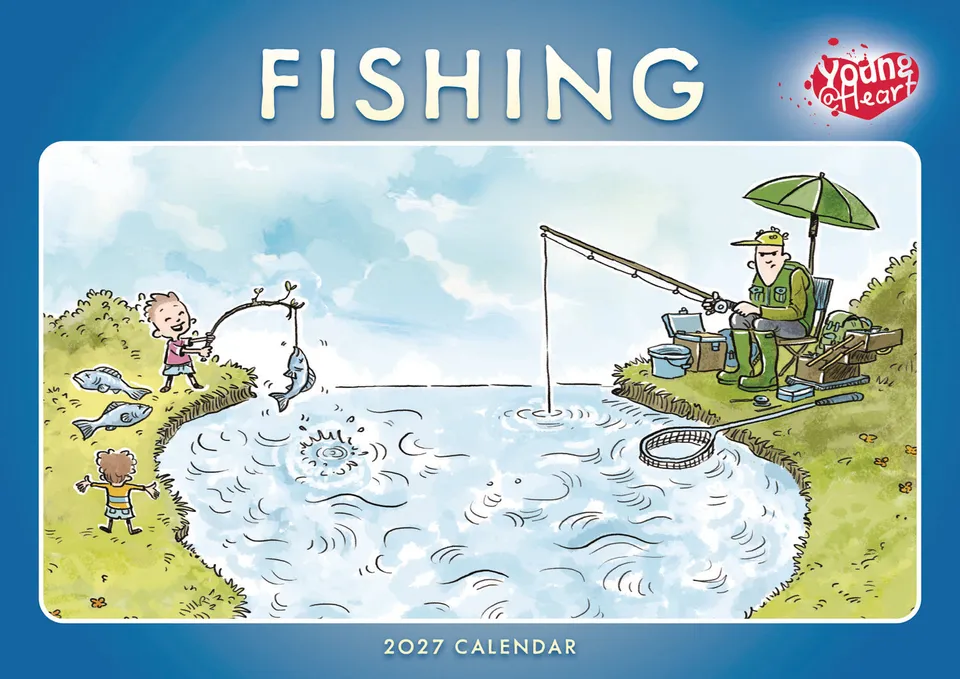 otter-house-fishing-young-at-heart-wandkalender-2027-a4 image 1