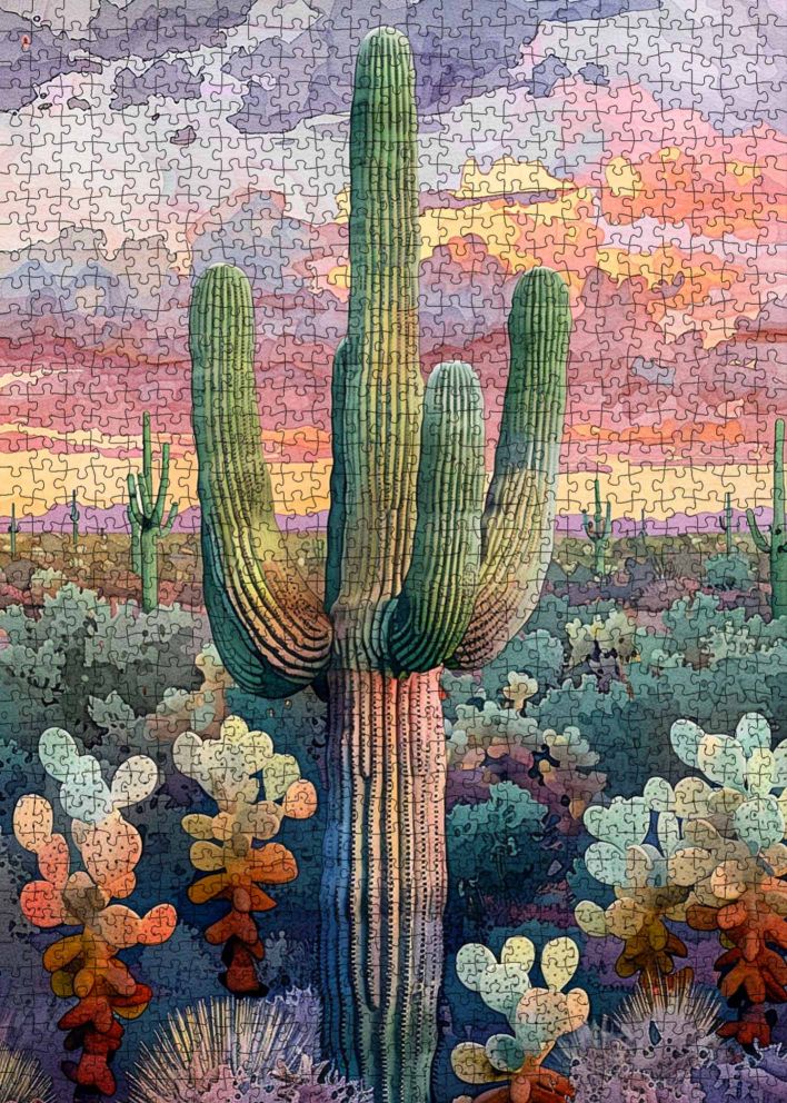 tucocoo-desert-cactus-sunset-puzzle-1000-teile-landschaft image 2