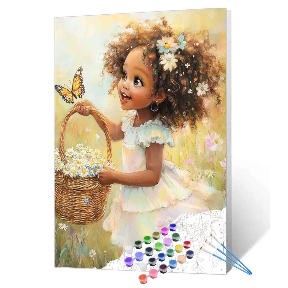 tucocoo-joyful-daisy-girl-malen-nach-zahlen-40x50-m-dchen image 1