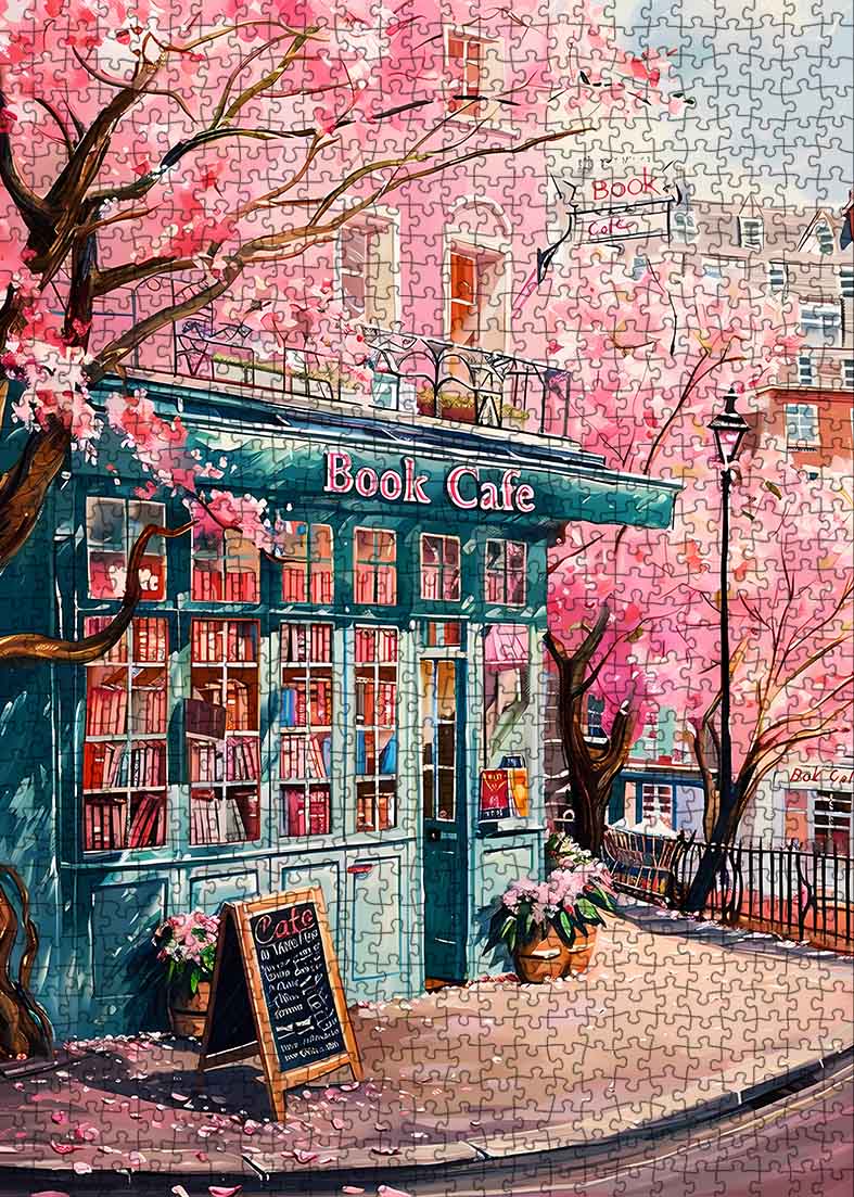 tucocoo-cherry-blossom-book-caf-puzzle-1000-teile image 2