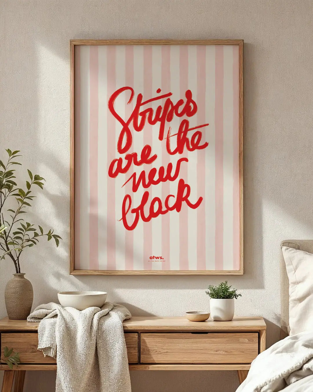all-the-ways-to-say-stripe-new-black-poster-50-x-70-cm-rosa image 2