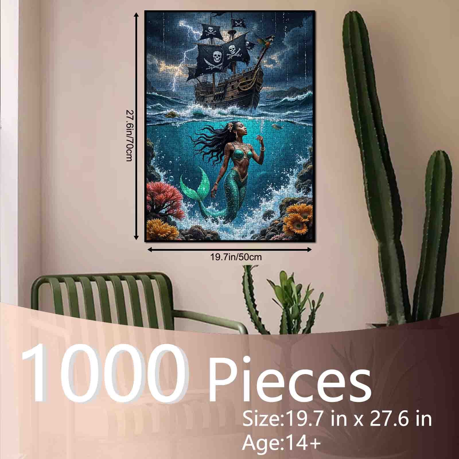 tucocoo-jigsaw-storm-pirate-ship-mermaid-puzzle-1000-teile-meer image 5
